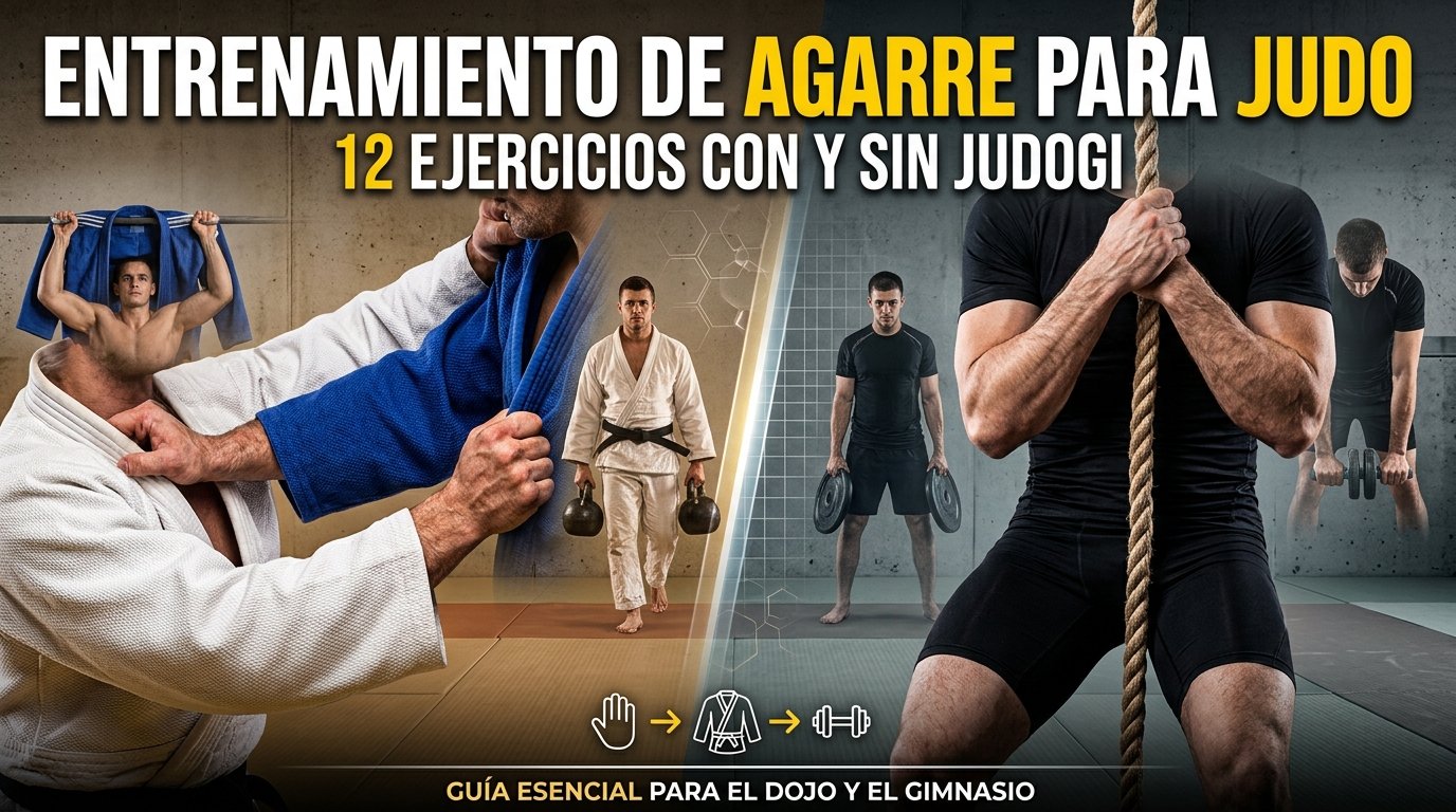 Entrenamiento de agarre para judo: 12 ejercicios con y sin judogi
